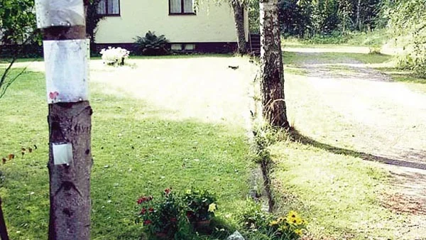 Framför huset i Gullringen där mordet skedde finns ett flertal blomsteruppsättningar samt ett par brev uppsatta på ett träd - ett  har skrivits av offrets mamma.