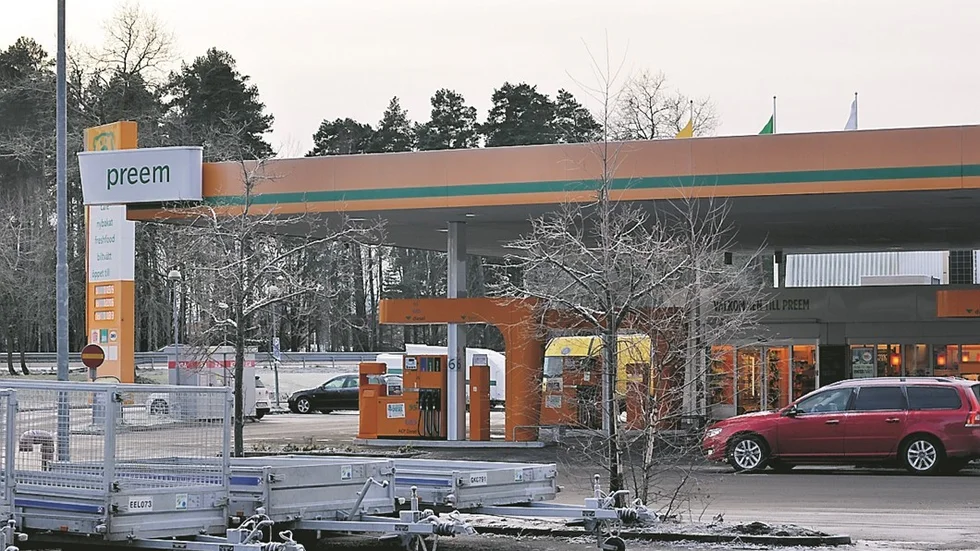 I lördags rånades Preem i Ryd. Foto. Tommy Pettersson