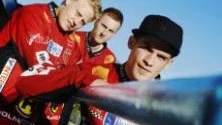Daniel Nilsson, Tobias Dahlqvist och Hampus Ivarsson från Åtvidaberg ska spela för Tjust Bandy den kommande säsongen.Foto: Ellen Kindstrand