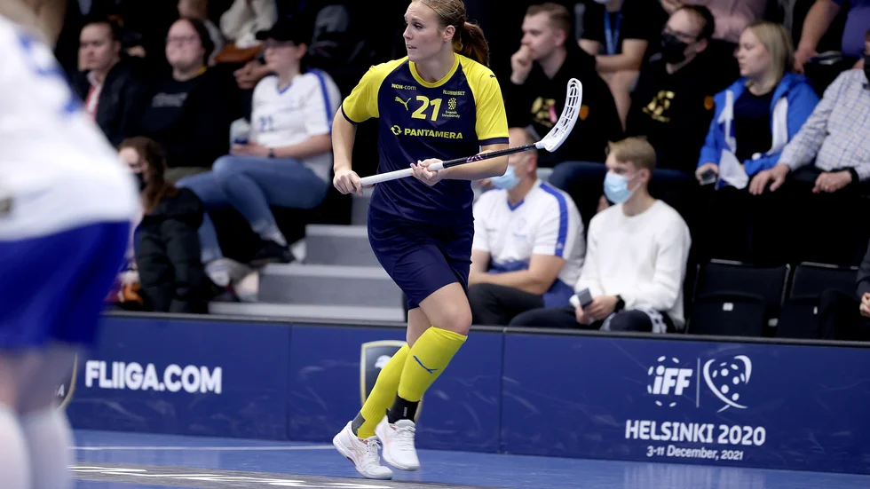 Arkivbild på Sidklev Persson i landslagsmatch mot Finland.