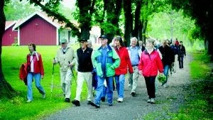 Vandrare. En långpromenad varje onsdag är modellen. Vandringsleden på Gränsö lockar även folk från andra orter.Foto: ANDERS STEINER