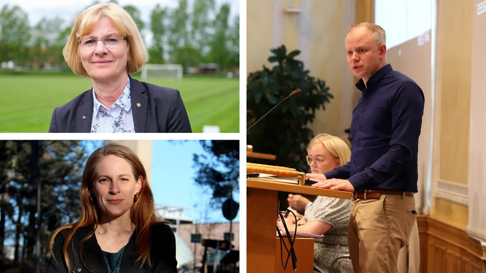 
Linköpings politiker vill alla - förstås - ha en bra skola. Frågan som skiljer är vilka resurser och var de ska tas. På bild Åsa Wennergren (L) kommunalråd, Sofia Frithioff nuvald gruppledare för V (och också lärare) och Erik Östman, M, ordförande för barn- och ungdomsnämnden.