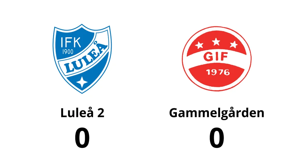 IFK Luleå 2 spelade lika mot Gammelgårdens IF