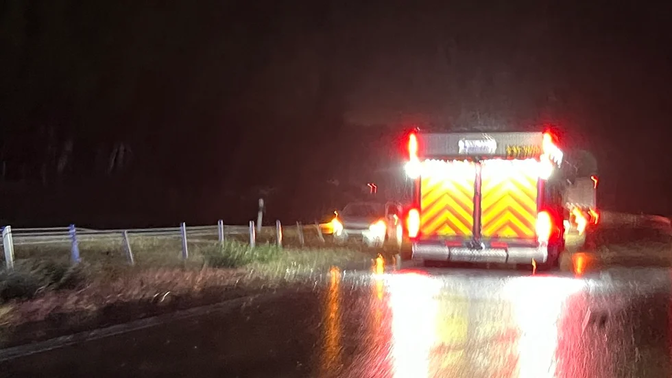 Stopp på E20 på grund av en viltolycka.