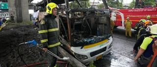 Många befaras döda i skolbussbrand i Thailand