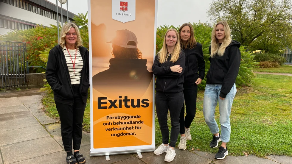 Exitus personalstyrka: Elisabet Arvidsson, Simone Eriksson, Johanna Andersson och Jannike Stucki arbetar förebyggande och behandlande för ungdomar.