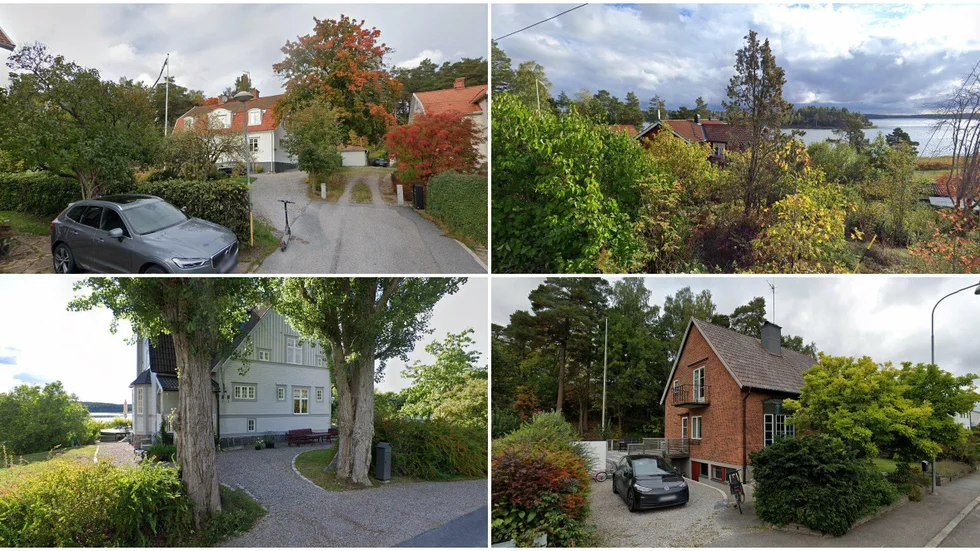 Strindbergsgatan 3B, Fredövägen 34, Strandvägen 9 och Hållstavägen 19