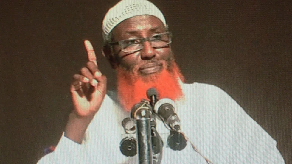 En skärmdump från 2016 som visar IS-ledaren och predikanten Abdulkadir Mumin som anses vara verksam i Somalia.