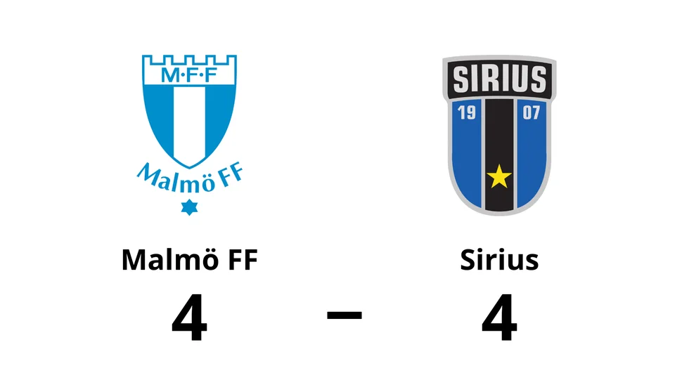 Malmö FF spelade lika mot IK Sirius FK