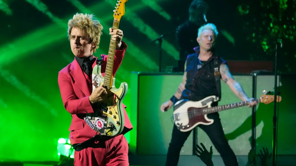 Green Day kommer till Sthlm Fields i sommar. Bild från en spelning i Los Angeles tidigare i år.