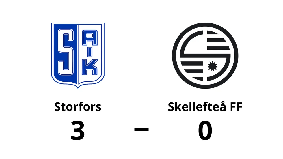 Storfors AIK vann mot Skellefteå FF