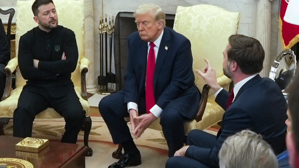 USA:s president Donald Trump och vicepresident J.D. Vance betedde sig som skolgårdsmobbare i mötet med Ukrainas president Volodymyr Zelenskyj.