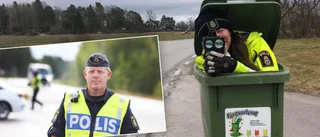 Här gömmer sig polisen – i en soptunna