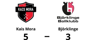Björklinge besegrades på bortaplan av Kais Mora