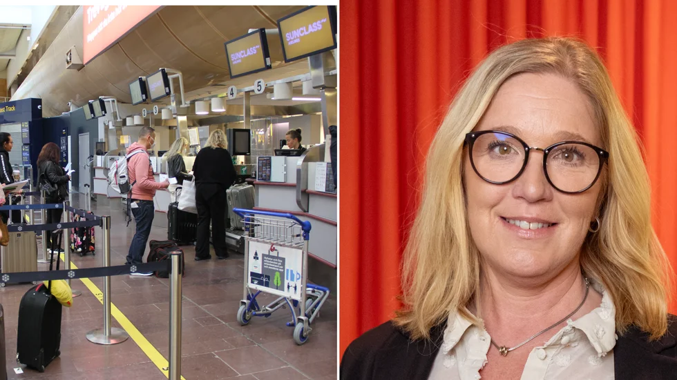 Terese Störby vid Pensionsmyndigheten samarbetar med gränspolisen på Arlanda för att spåra bidragsfuskare.