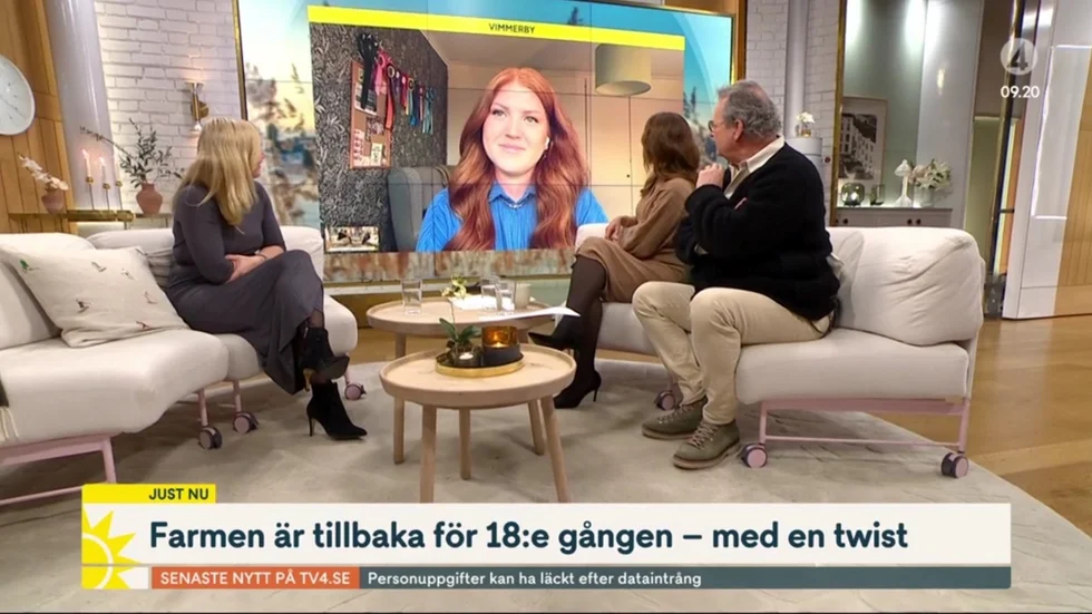 Lovisa Larsson Lamprecht gästade Nyhetsmorgon i TV4.