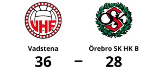 Vadstena bröt tunga sviten mot Örebro SK HK B