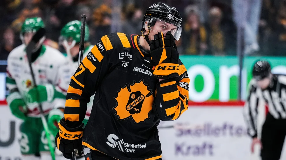 Pär Lindholm hade, liksom de flesta av sina lagkamrater, en tung eftermiddag när Rögle BK vann finalreprisen i Skellefteå Kraft arena. ”Klart att det är dystert”, säger AIK-stjärnan efter förlusten.