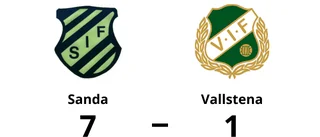 Sanda vann klart hemma mot Vallstena