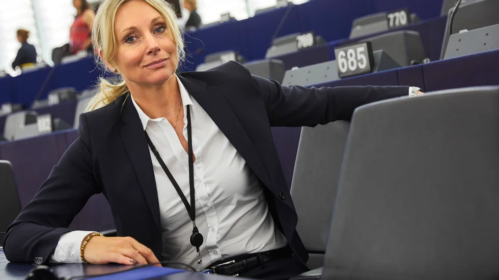 Jessica Stegrud, Sverigedemokraterna, på plats i EU-parlamentet.