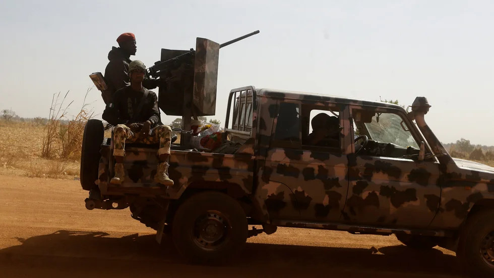 Patrullerande soldater i Nigeria. Arkivbild.