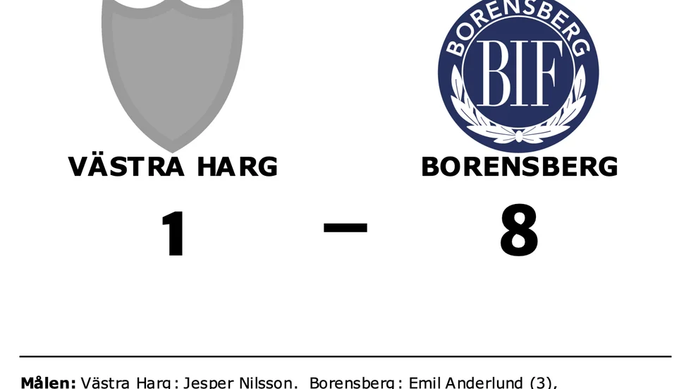 Västra Harg förlorade mot Borensberg