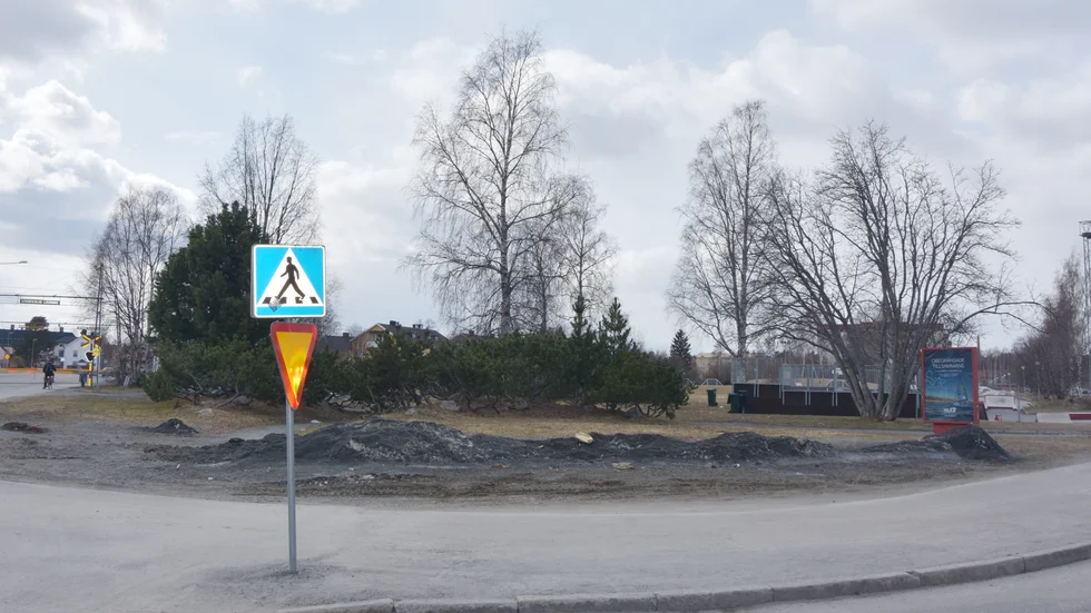 Här ska OK Norrbottens nya bensinstation ligga i Boden. 