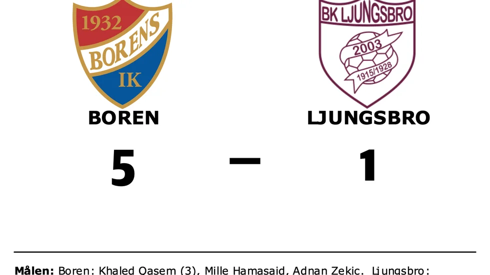 Boren vann mot Ljungsbro
