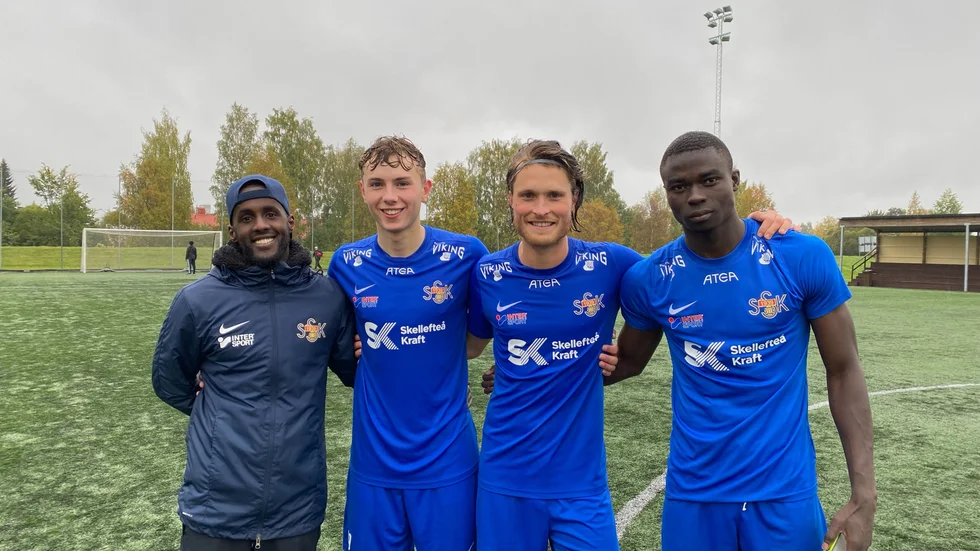 Sunnanås målskyttar Ayanle Ismail, Ruben Smith, William Grenholm och Severin Tatolna.