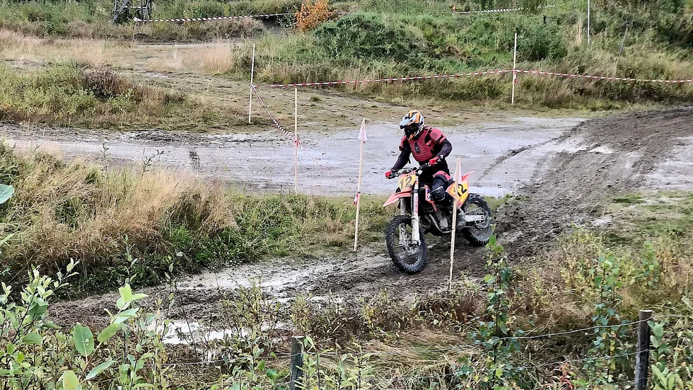 Peter Ericson, Skellefteå MS, stod för en fin prestation i Klutmark på sin KTM.
