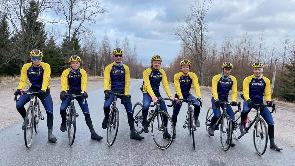 Motala AIF:s sju cyklister utgjorde hälften av deltagarna på U23-landslagets läger i Skara. 