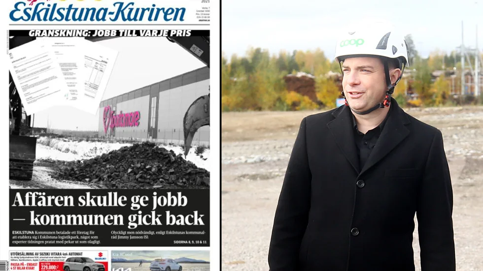 
Kommunstyrelsens ordförande Jimmy Jansson anses, enligt en granskning av KPMG beställd av kommunrevisionen, ha överskridit sina befogenheter i samband med fastighetsaffären.