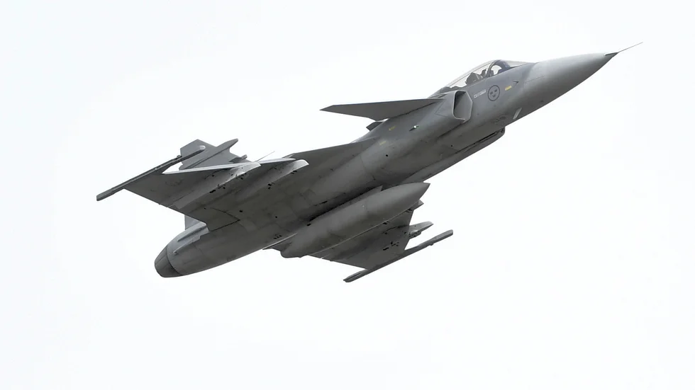 Saab 39 Gripen, som i svenska flygvapnet har beteckningen Jas 39 Gripen. Arkivbild.