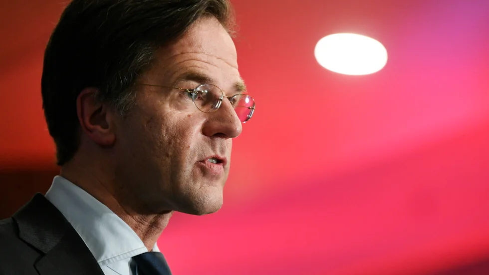 Nederländernas premiärminister Mark Rutte. Arkivfoto.