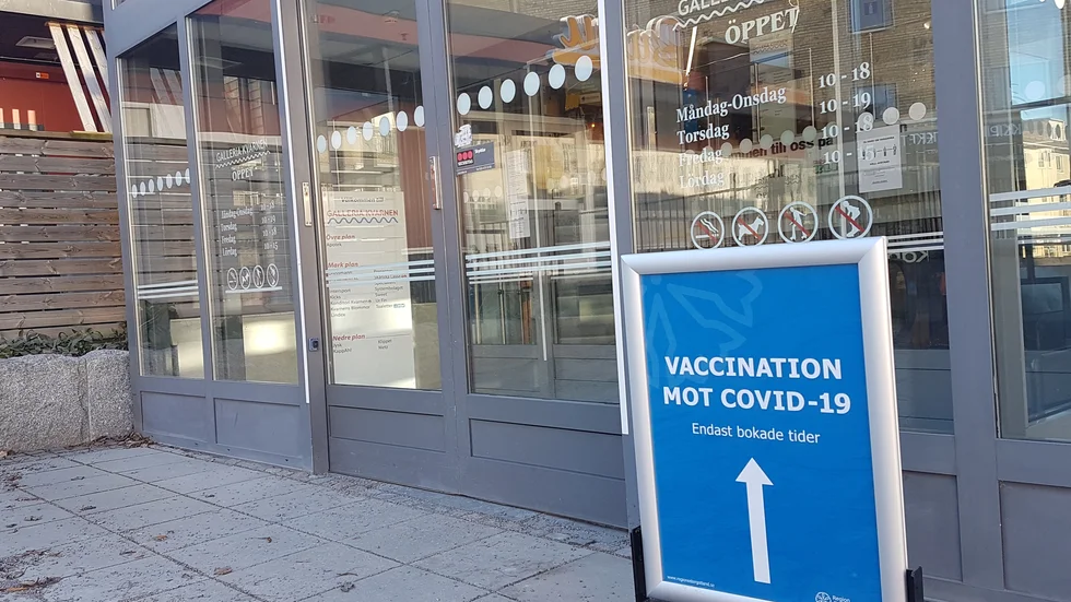 Region Östergötland har en av sina vaccinationscentraler i  Galleria Kvarnen Mjölby. 