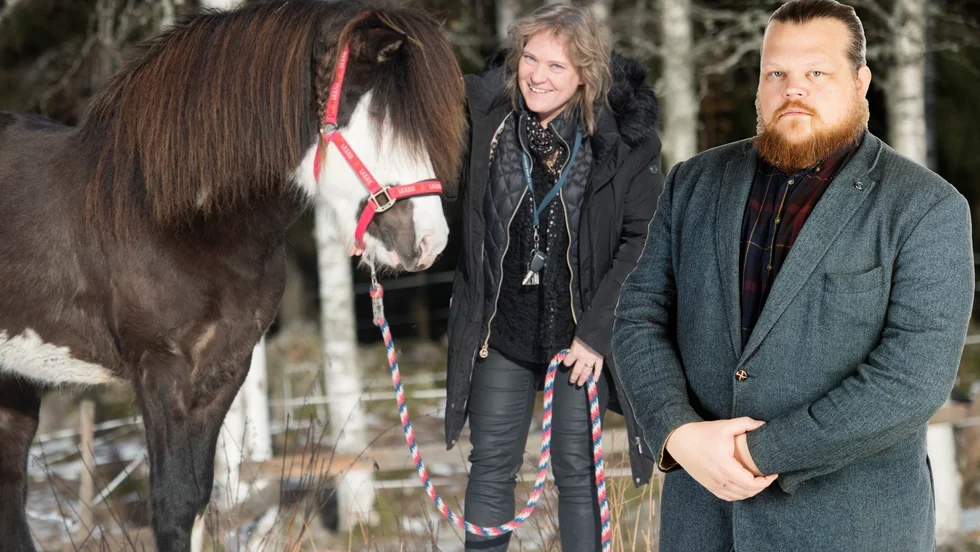 Lotta Gröning lyckas med konststycket att hota S i Norrbotten hela vägen från gården i Dalarna.