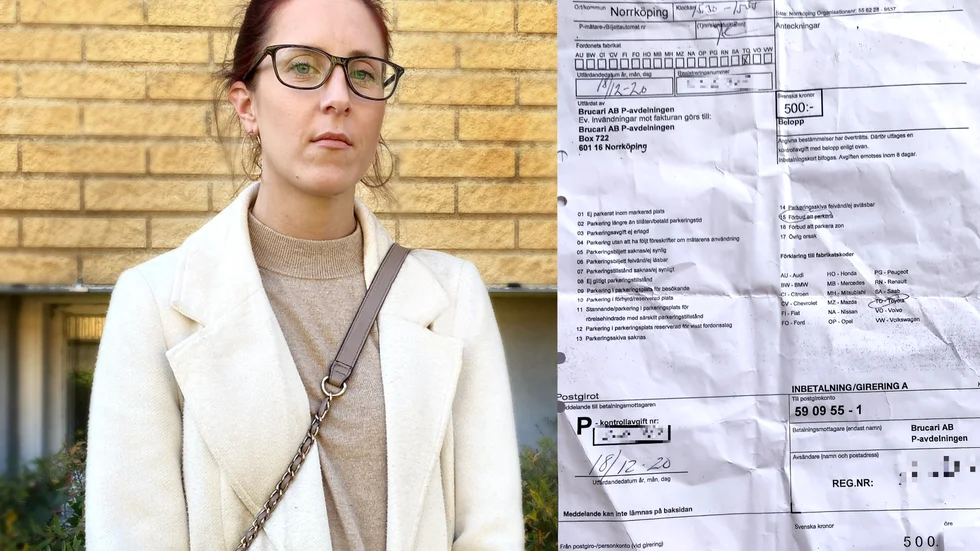Martina Gustafsson fick en parkeringsbot skriven på ett A4-papper. Boten är ovanlig, men får användas om markägare gör det på rätt sätt.