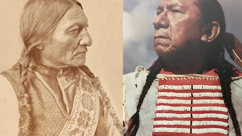 Sitting Bull, eller Tatanka Iyotake, och hans barnbarnsbarn Ernie LaPointe.