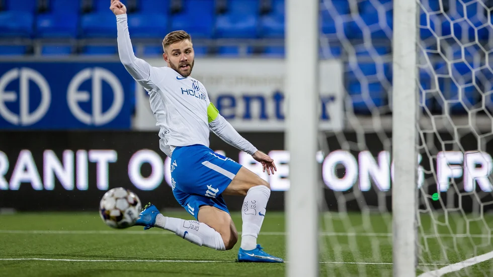 Christoffer Nyman gjorde mål men var självklart besviken efter slutsignalen.