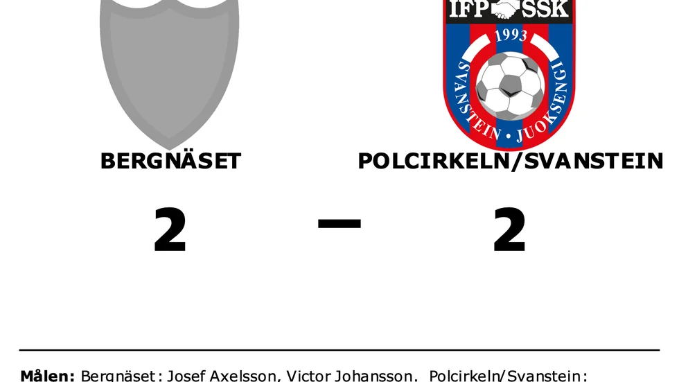 Bergnäset spelade lika mot Polcirkeln/Svanstein