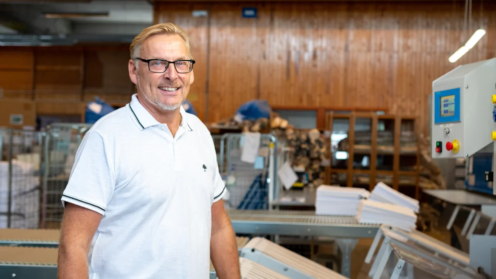 Jörgen Karlsson är platschef för Vic-Tvätten i Visby.