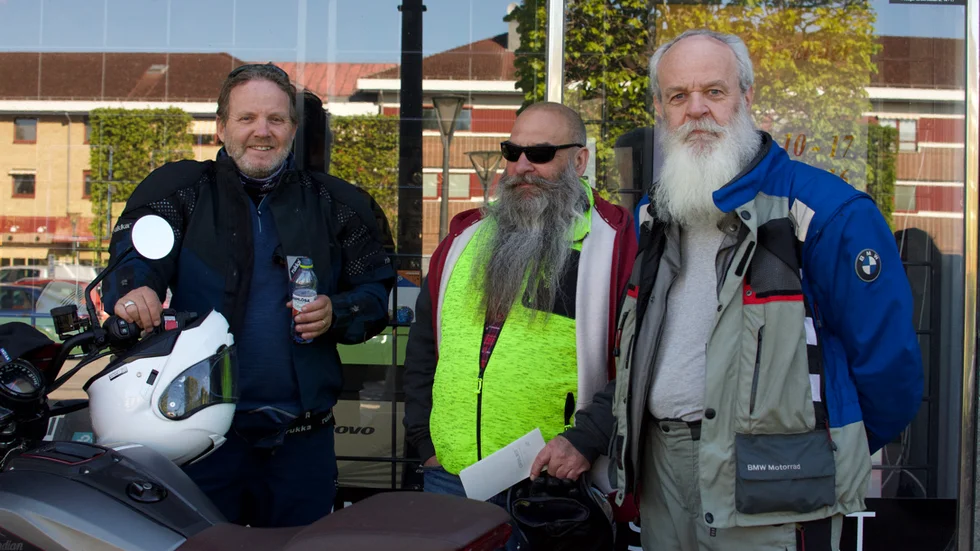 Leif "Kickin´ Kenneth" Goldkuhl, Anders "Surte Suzuki" Thuresson och Erik "Kalle Kawasaki" Johansson besökte Åtvidaberg på fredagen.