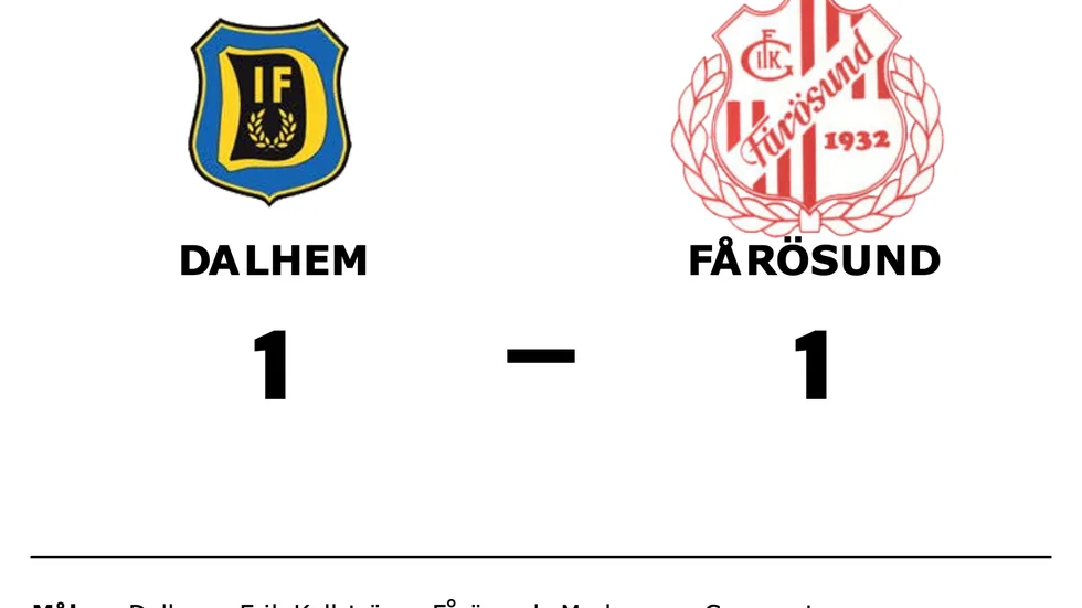 Dalhem spelade lika mot Fårösund