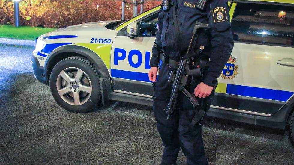Arkivbild från polisinsatsen i oktober 2020.