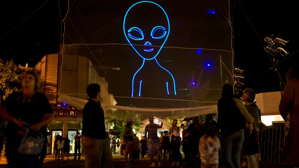 Fascinationen är stor kring ufon. Arkivbild från den årliga ufo-festivalen i Capilla del Monte, Argentina.