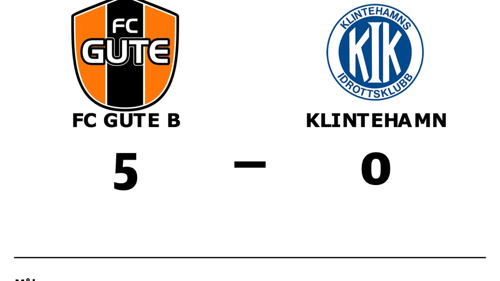 FC Gute B vann mot Klintehamns IK