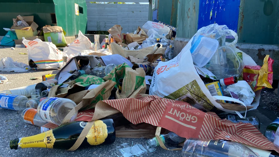 Under måndagen mötte flera personer den här synen vid stationen i Vagnhärad. 
