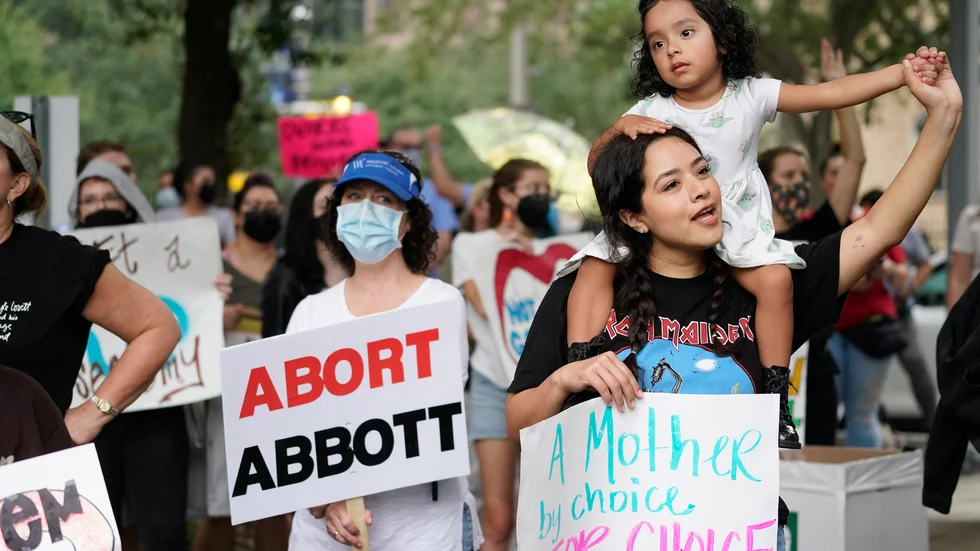 Demonstration mot abortlagen i Texas. Arkivbild.