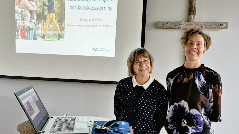 Siv Ögren, Osteoporosföreningen, som gästades av Ulrica Lundstöm.