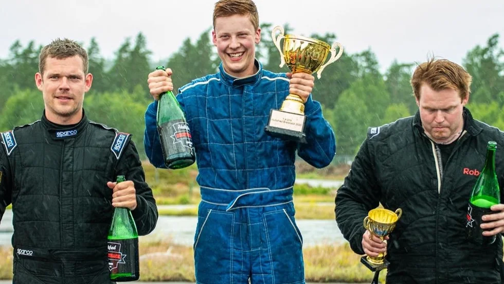 Mattias Karlsson, 22, vann sin första driftingtävling i helgen.